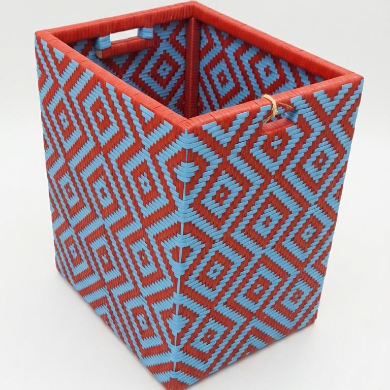 Cordelia Laundry Basket (Red / Blue)
