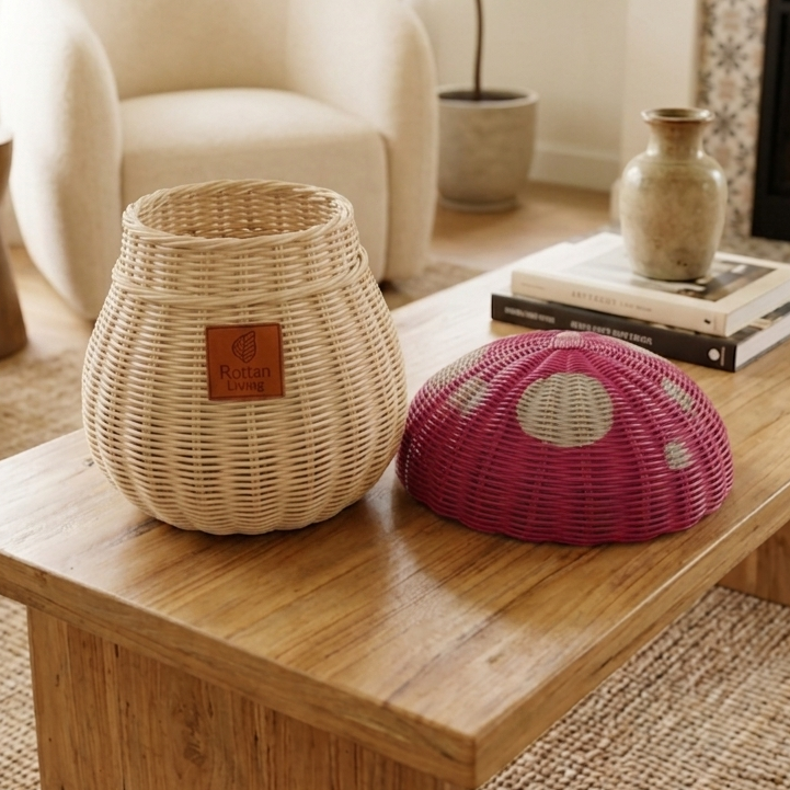 Mushroom Basket (Fuschia Pink)