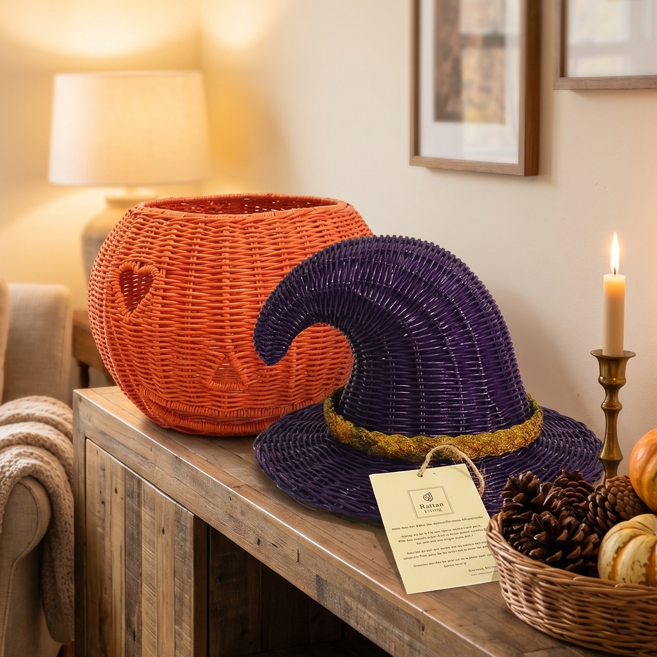 Glinda Pumpkin Witch Storage Basket