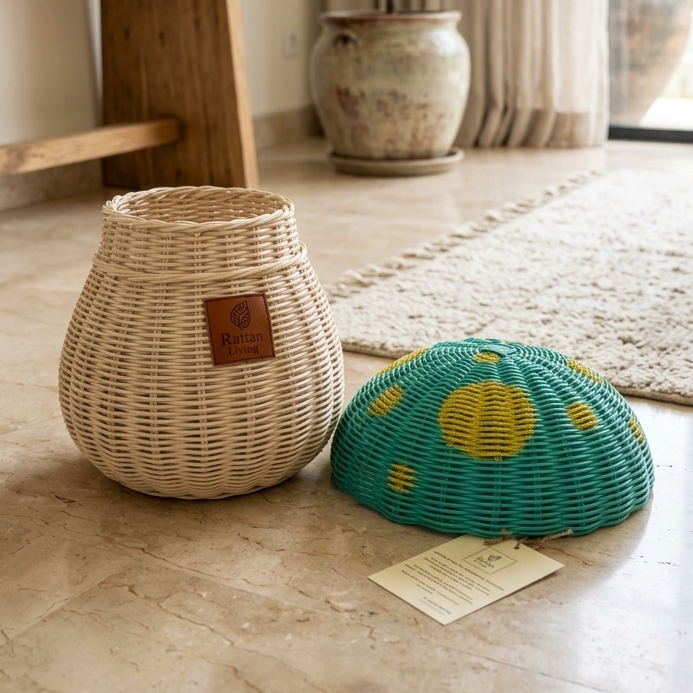 Mushroom Basket (Teal Green)