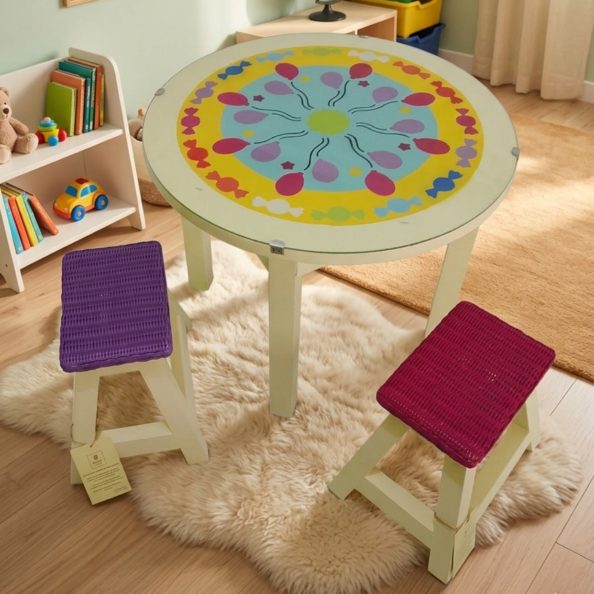 Celeste Kids Table (Glass Top)