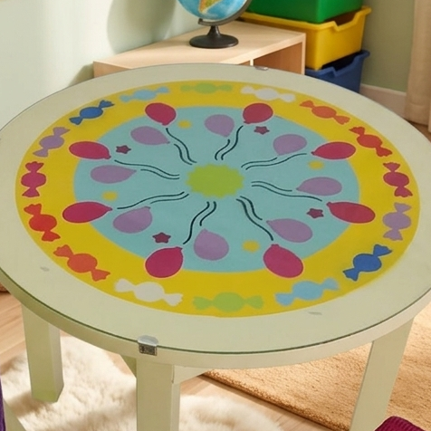 Celeste Kids Table (Glass Top)