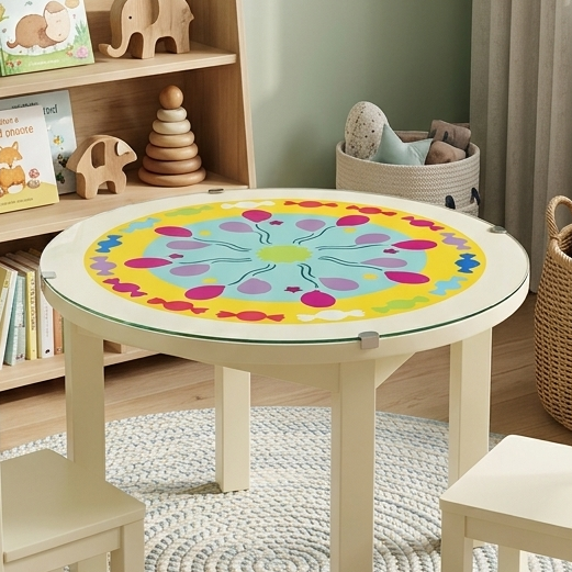 Celeste Kids Table (Glass Top)