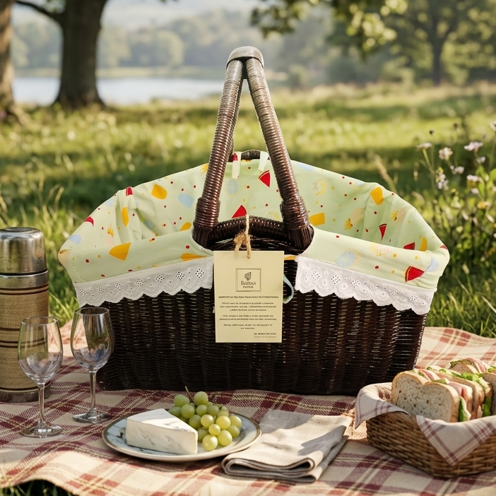 Freya Rattan Picnic Basket