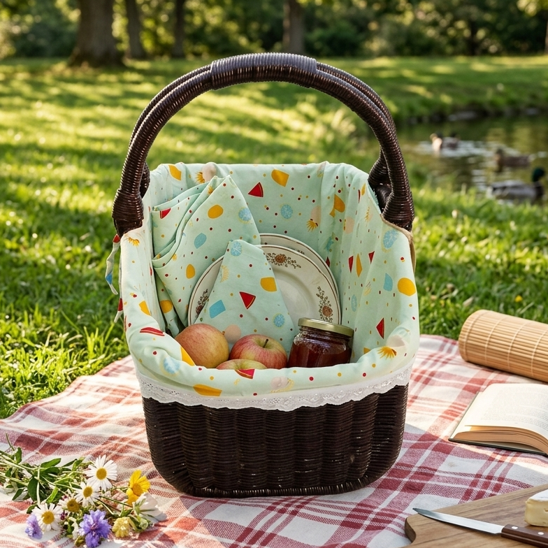 Freya Rattan Picnic Basket