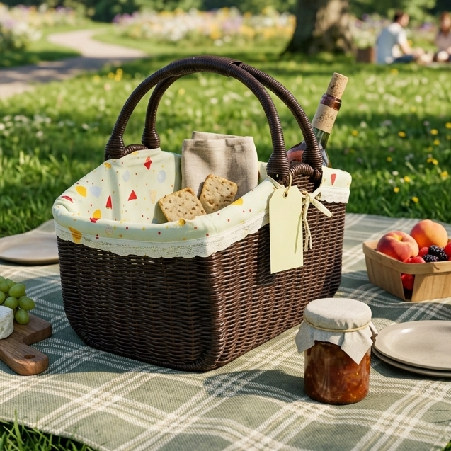 Freya Rattan Picnic Basket
