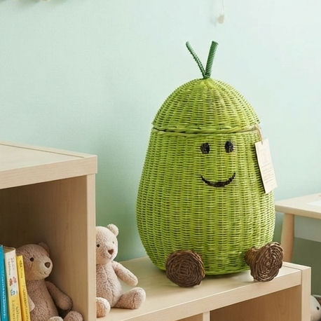 Avocado Rattan Basket