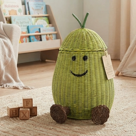 Avocado Rattan Basket