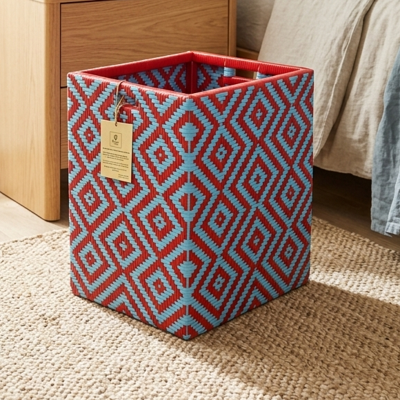 Cordelia Laundry Basket (Red / Blue)
