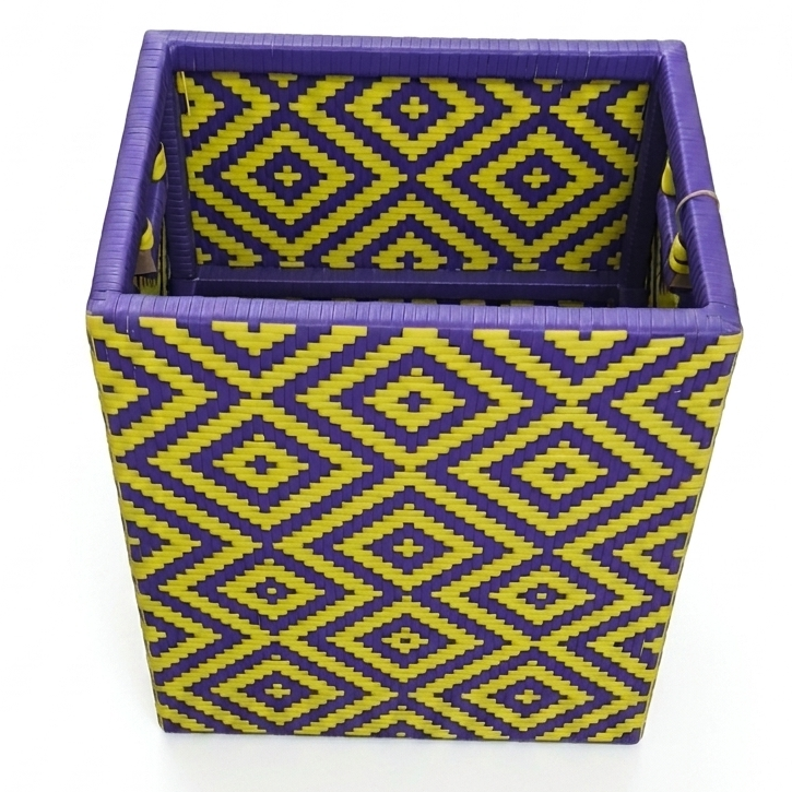 Cordelia Laundry Basket (Purple / Yellow)