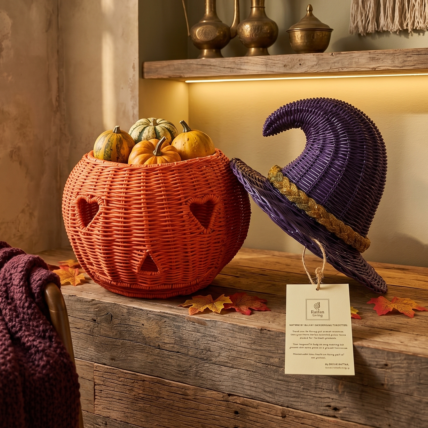 Glinda Pumpkin Witch Storage Basket