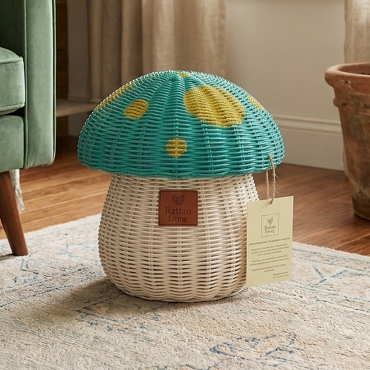 Mushroom Basket (Teal Green)