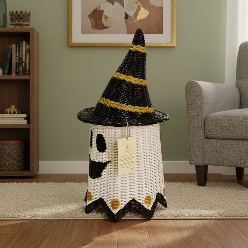 Halloween Ghost Witch Storage Basket (M)