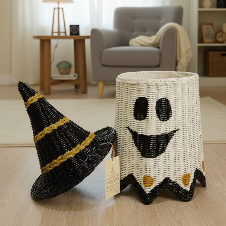 Halloween Ghost Witch Storage Basket (M)