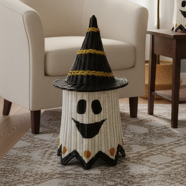 Halloween Ghost Witch Storage Basket (M)