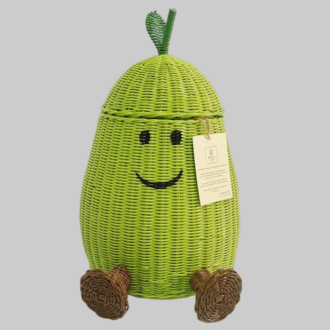 Avocado Rattan Basket